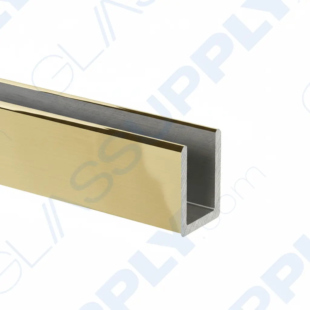 GS U-Channel for 3/8'' (10mm) or 1/2" (12mm) Glass