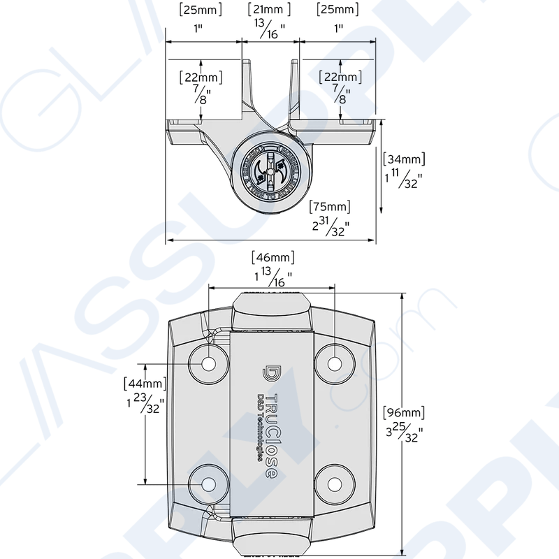 Aluminum Framed Railing Self Closing Door Hinges