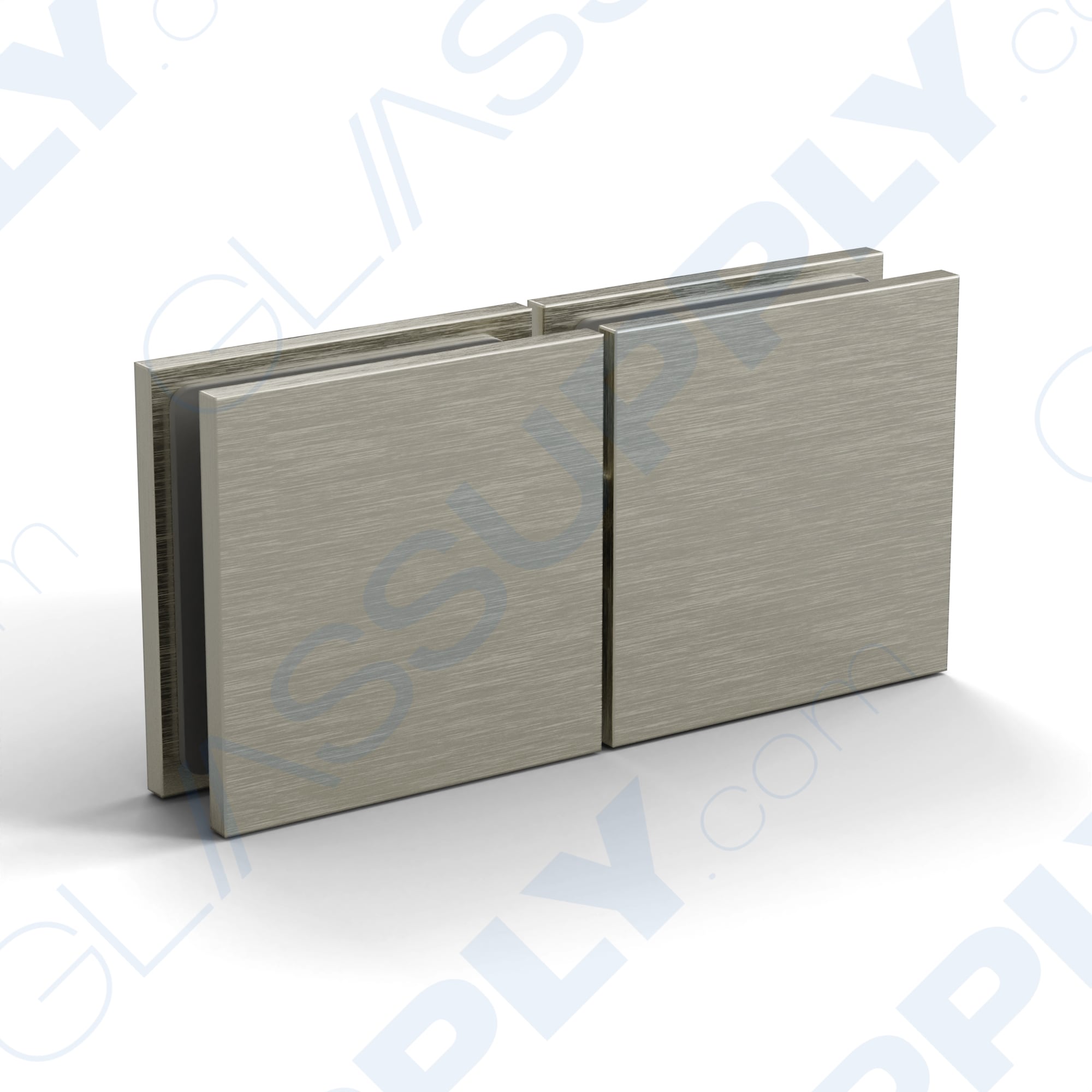 180° Glass-to-Glass Movable Transom Clamp - Square