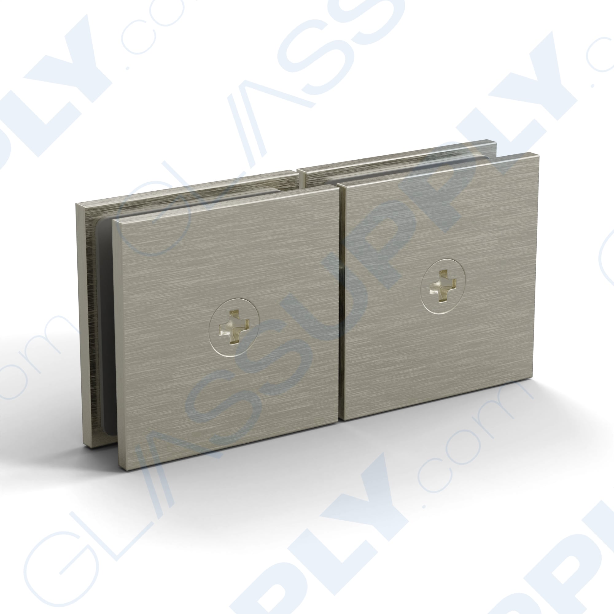 180° Glass-to-Glass Movable Transom Clamp - Square