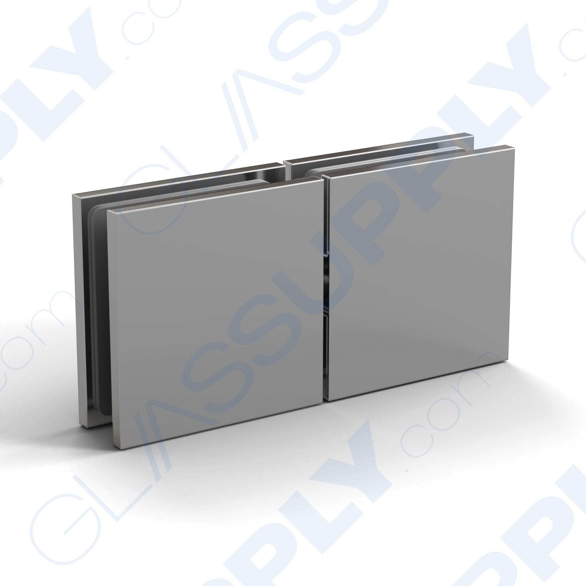 180° Glass-to-Glass Movable Transom Clamp - Square