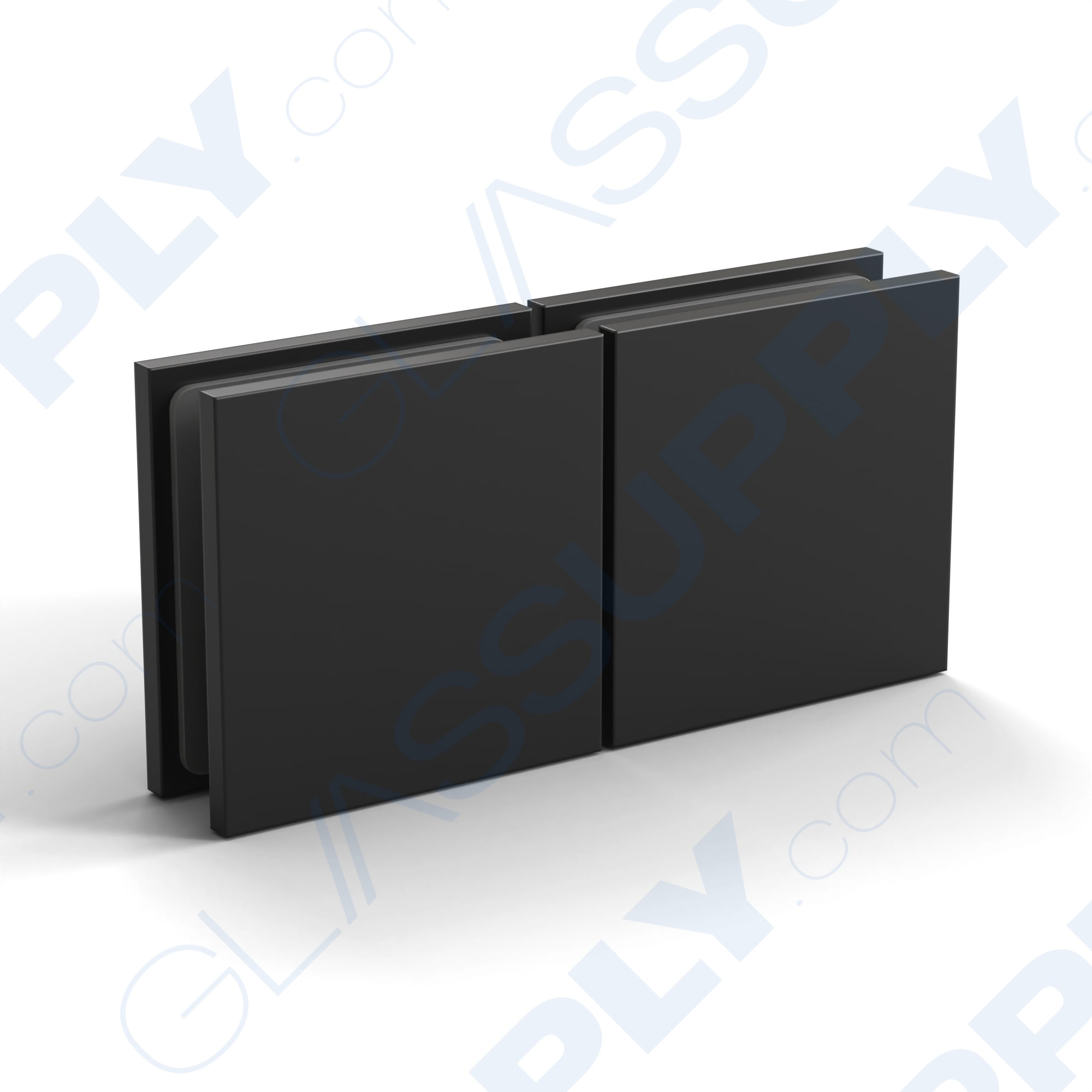 180° Glass-to-Glass Movable Transom Clamp - Square