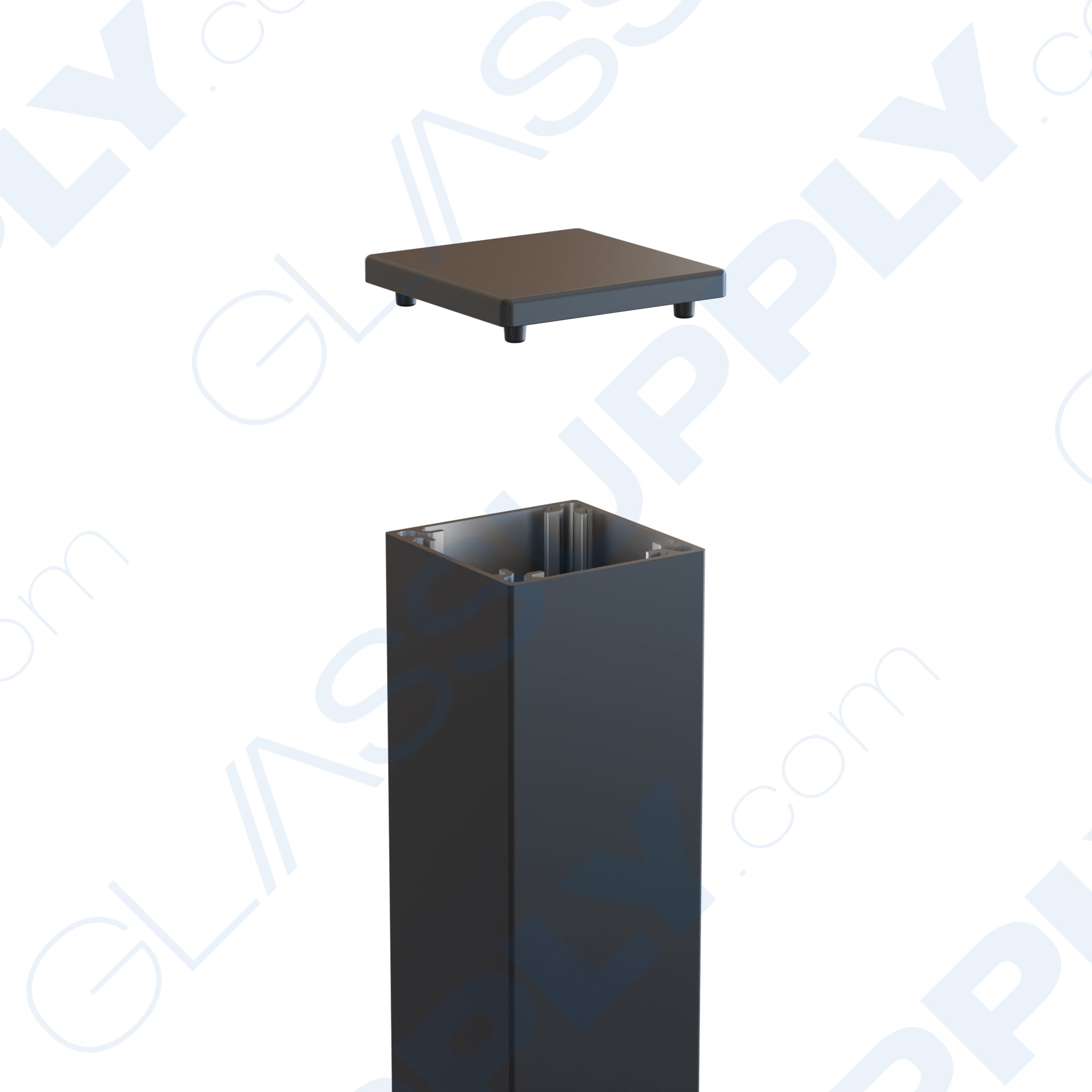 Outside Corner Fascia Mounted 2 1/4" Square Post Kit