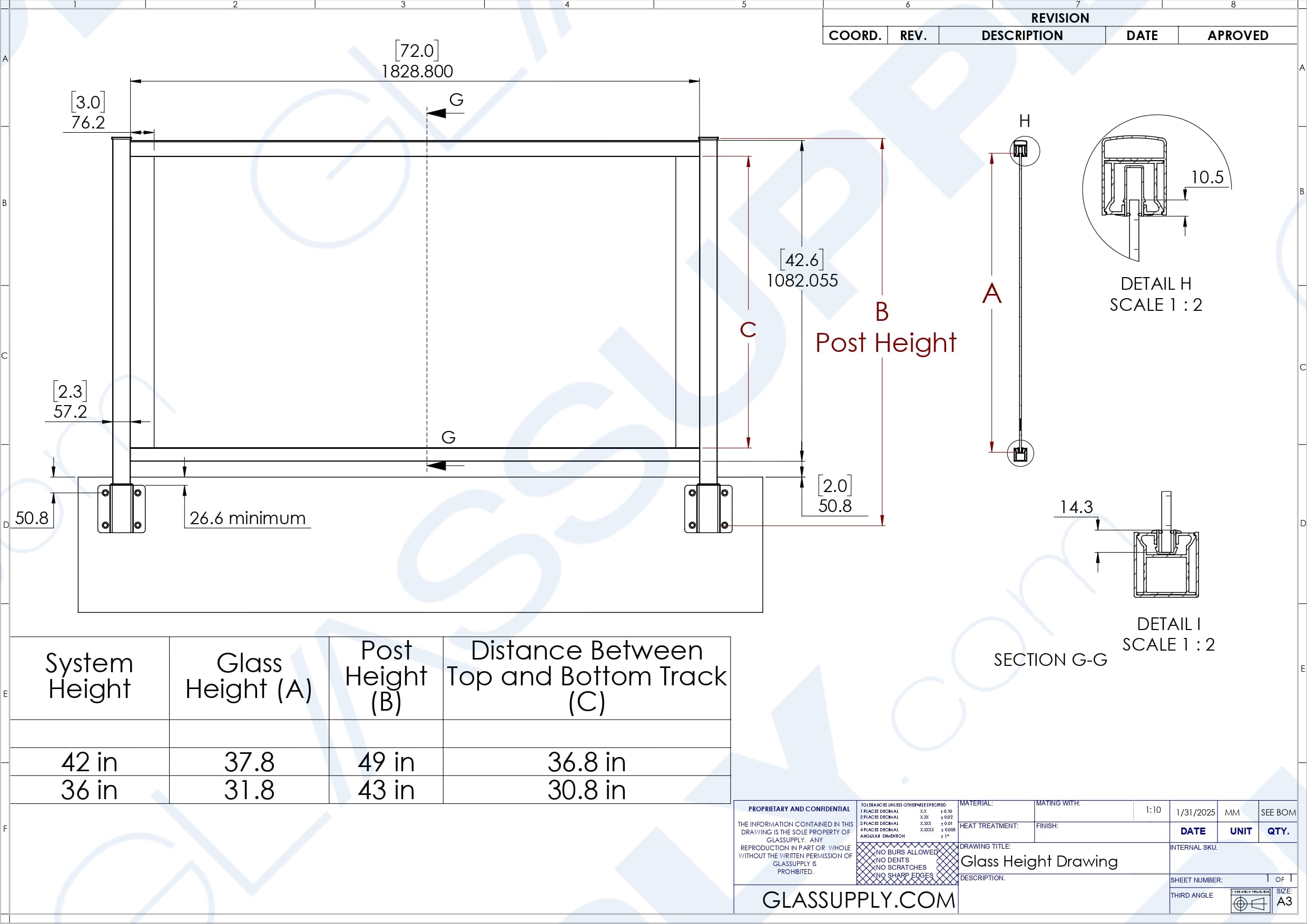 Outside Corner Fascia Mounted 2 1/4" Square Post Kit 1