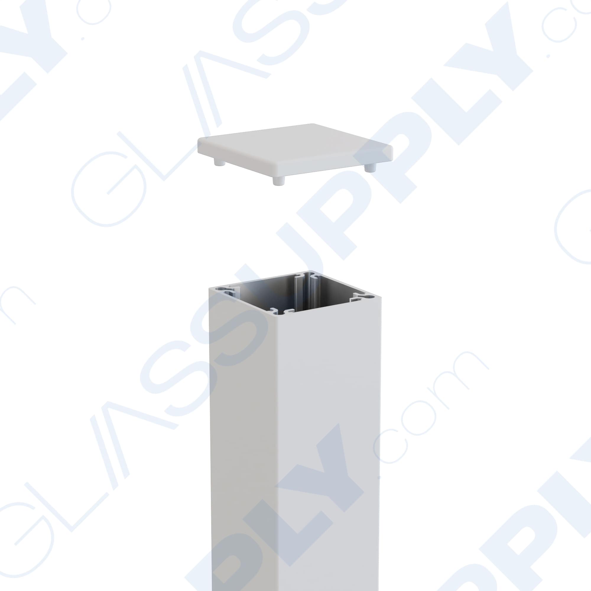 Straight Fascia Mounted 2 1/4" Square Post Kit