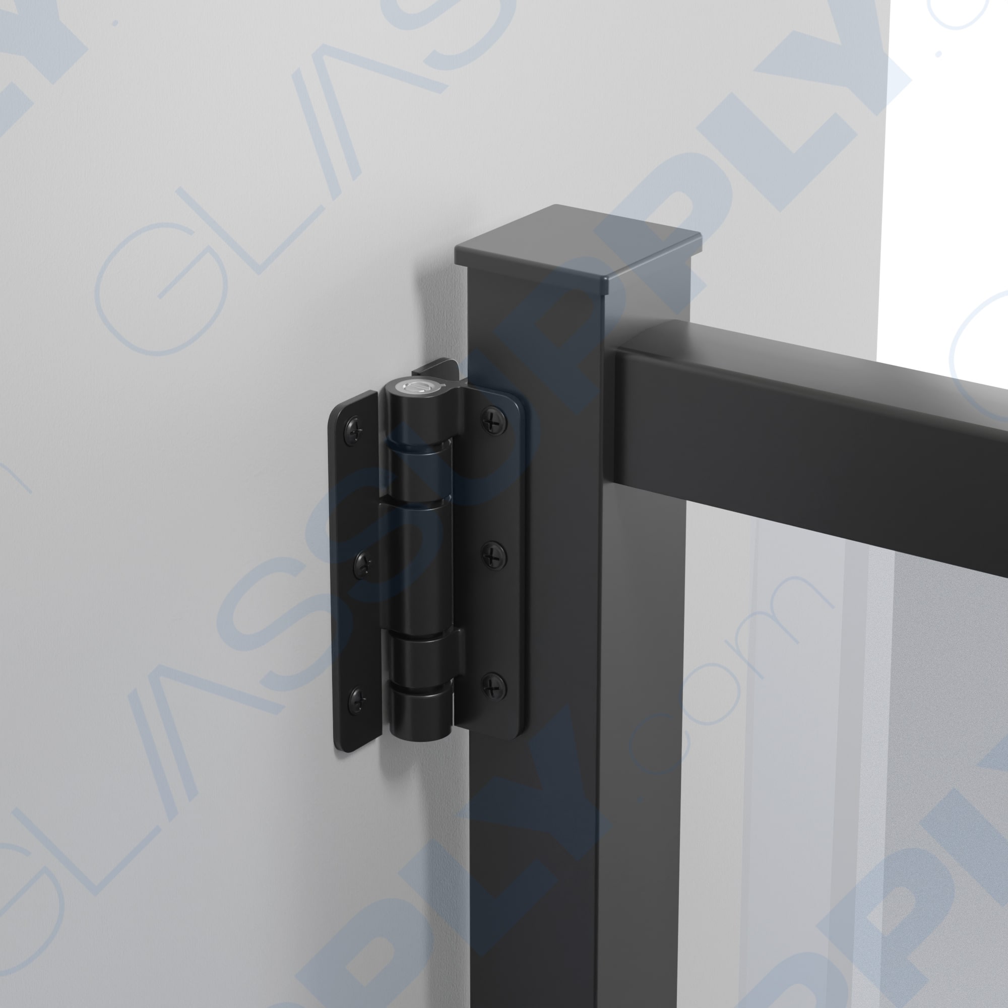 Aluminum Framed Railing Wall Mounted Self Closing Door Hinges