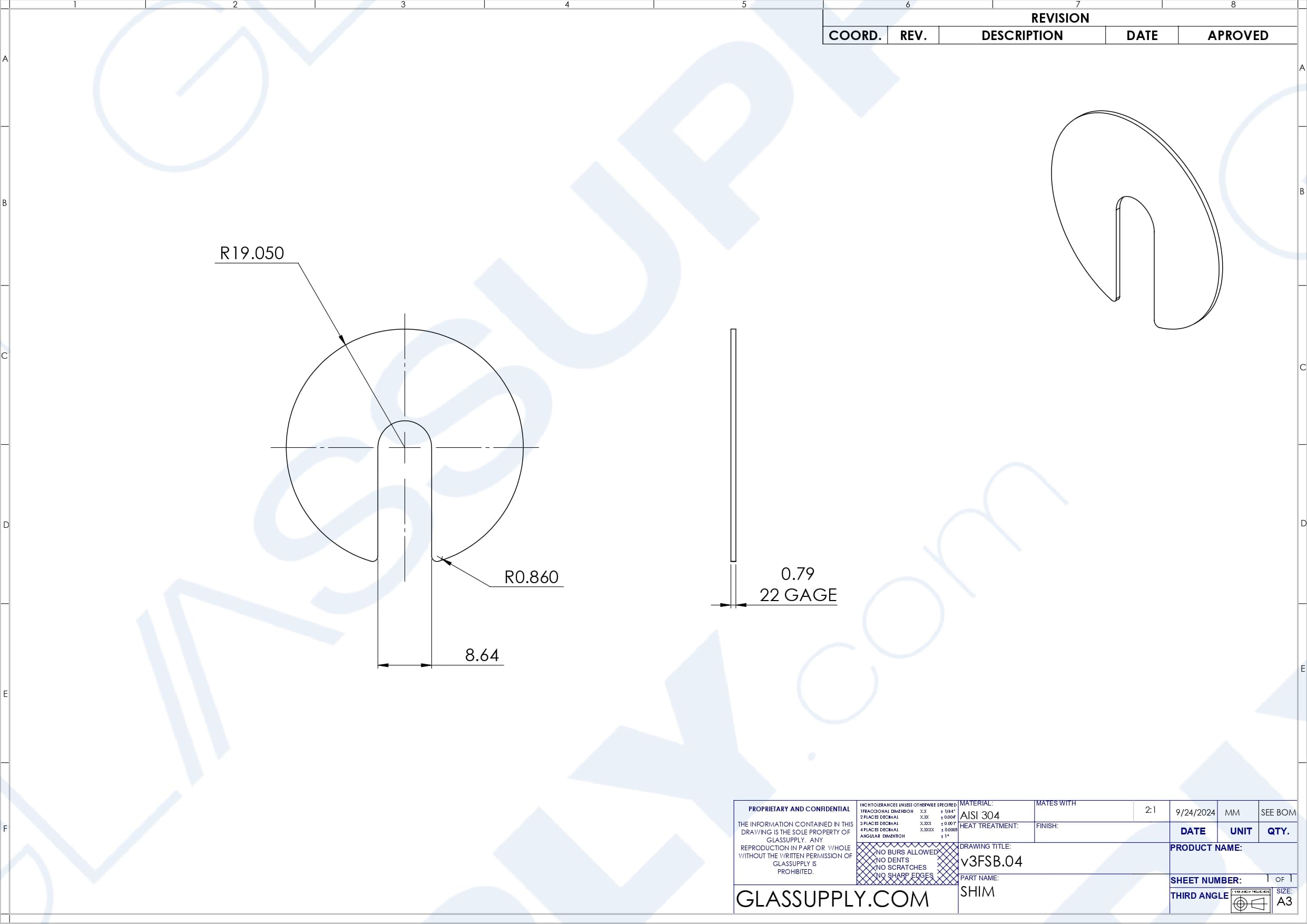 Slotted Washer Shim for Post Leveling