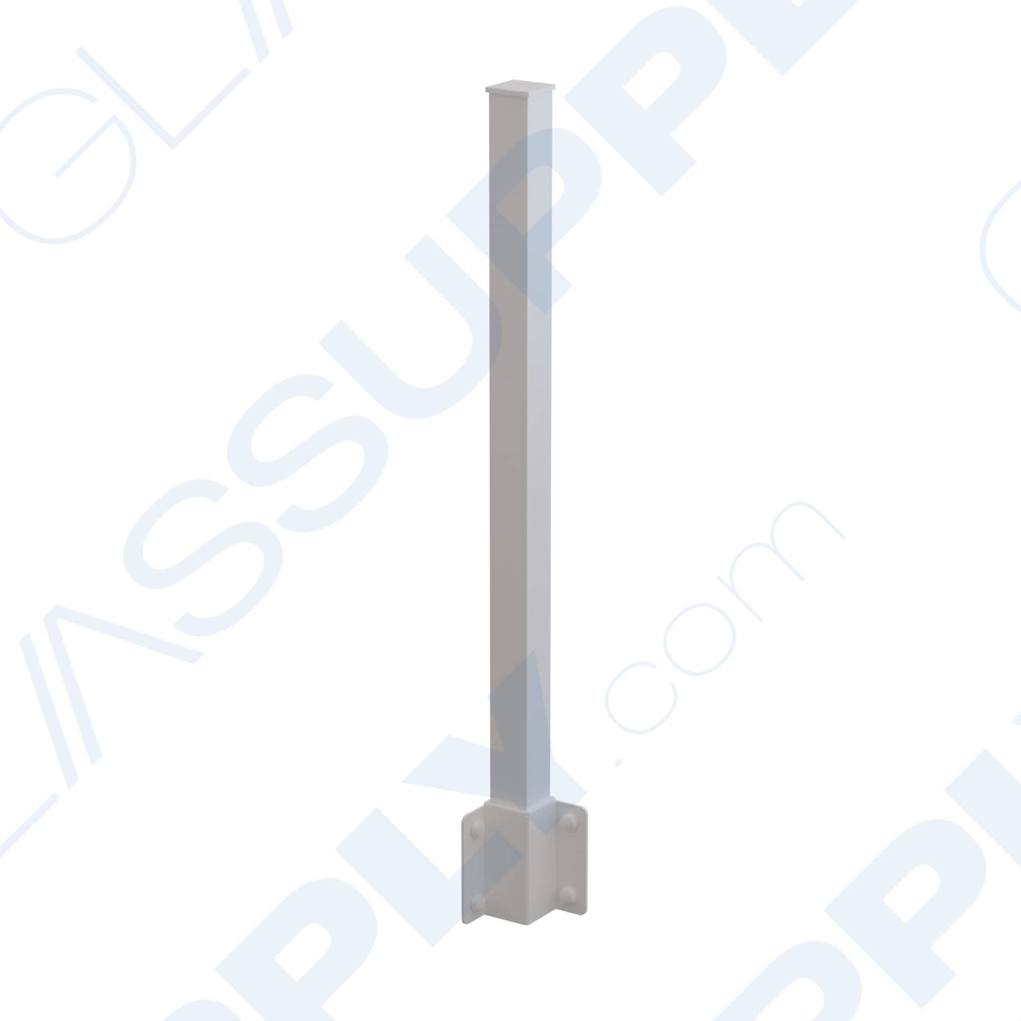 Inside Corner Fascia Mounted 2 1/4" Square Post Kit